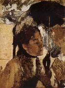 Edgar Degas The Woman Play Parasol